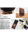 Genuine Buffalo Leather Mobile Wallet Unisex Phone And Card Holder Brown Cover
